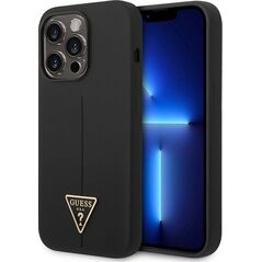 Guess Etui Guess GUHCP14LSLTGK Apple iPhone 14 Pro czarny/black hardcase Silicone Triangle