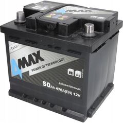 Μπαταρία 4MAX 12V 50Ah/470A (P+ τυπικός πόλος) 207x175x190 B13 - βάση ύψους 10.5 mm (εκκίνησης)
