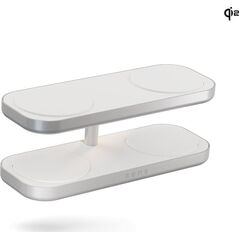 Φορτιστής ZENS Quattro Wireless Charger Pro 4 - ασύρματος φορτιστής Qi2 για τέσσερις συσκευές (4x15W) συμβατός με MagSafe (λευκό)