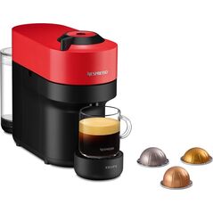 Ekspres na kapsułki Krups Krups Nespresso Vertuo Pop Spicy Red XN9205, capsule machine (black/dark red)