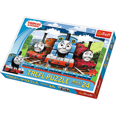 Trefl Puzzle Maxi 24 - Wesołe lokomotywy (14231)