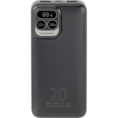 RivaCase POWERBANK 20.000 MAH USB-C 20W LCD, 1X WE/WY USB-C PD 20W, 2X USB-A QC 3.0 18W, CZARNY