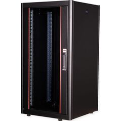 Roline ROLINE Netzwerkschrank Basic 48,26cm 19Zoll 22 HE 600x600 BxT Glast�r schwarz