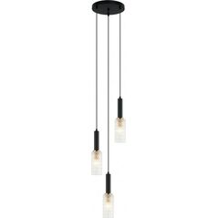 Lampa wisząca Italux Perola nowoczesna czarny  (PND-43363-3 BK+BR)