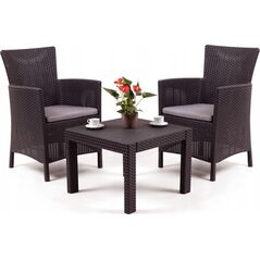 Allibert Meble ogrodowe ROSARIO BALCONY SET - brązowy