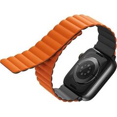 Uniq UNIQ pasek Revix Apple Watch Series 4/5/6/7/SE 44/45mm. Reversible Magnetic szary-pomarańczowy/grey-orange