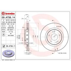 BREMBO ΔΙΣΚΟΣ ΦΡΕΝΟΥ /Π/OUTLANDER 2.0-2.4 03