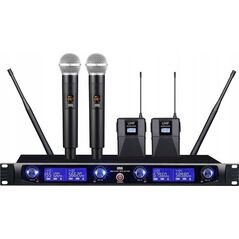 Mikrofon DNA DNA WM4 VOCAL HEAD SET MIX podwójny zestaw system nagłośnienia mikrofon bezprzewodowy 2x nadajnik doręczny 2x nadajnik nagłowny + bodypack
