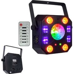 LIGHT4ME TURBO FLOWER efekt disco LED PAR UV kula laser stroboskop
