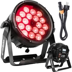 REFLEKTOR ZEWNĘTRZNY OŚWIETLENIE SCENICZNE LED RGBWA UV 18X12W IP65