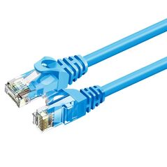 ZOY Kabel Sieciowy Ethernet Cat. 6a UTP CCA Niebieski 0,25m ZCR025B