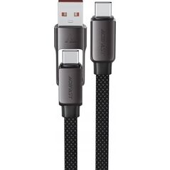 Καλώδιο Acefast C13-04 USB-C - USB-A / USB-C 480Mb/s 3A 1.2m - μαύρο