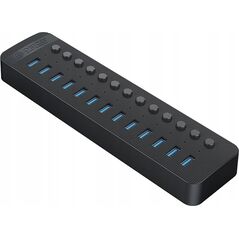 HUB 13 θυρών με διακόπτη USB-A 3.0 - μαύρο