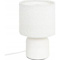 Atmosphera Ceramiczna lampa stołowa BONA z kloszem bouclé, Ø 14 cm