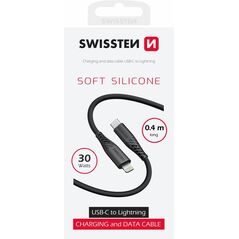 Καλώδιο Δεδομένων και Φόρτισης Swissten Soft Silicone USB-C - Lightning 30W 0.4m
