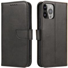 Θήκη Hurtel Magnet Case για Samsung A15 με καπάκι και πορτοφόλι - μαύρο