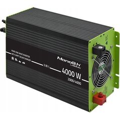 qoltec Przetwornica solarna 3w1 z funkcją ładowania AC | MPPT | UPS |   ATS | 2000W | 4000W | 12V n 230V | Czysty Sinus