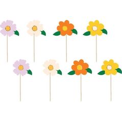 Party Deco Toppery na tort Kwiaty, 13 cm one size