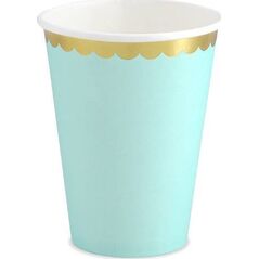 PartyDeco Kubeczki, miętowy, 220ml one size