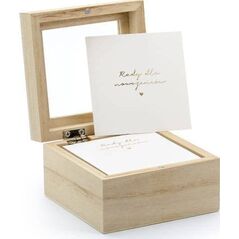 PartyDeco Księga gości - pudełko na porady, 9,5x9,5x6cm, polska wersja językowa one size