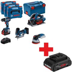 BOSCH.ΣΕΤ ΣΥΝΔΥΑΣΜΟΥ 18V (GSR 18V-90C + GKT 18V-52GC + GST 18V-155 SC + GEX 18V-125) 1xPC4,0Ah 2xPC5,5Ah ...
