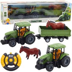 Zestaw Traktor Z Przyczepą i Koniem Zdalnie Sterowany RC LEAN Toys