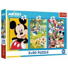 Puzzle 3x80 elementów Ekipa Myszki Miki Trefl