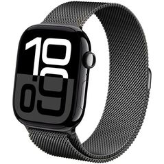 Crong Milano Steel - Pasek ze stali nierdzewnej do Apple Watch 38/40/41/42 mm (grafitowy)