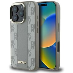 Etui DKNY Checkered Pattern Magsafe do   iPhone 16 Pro Max beżowy