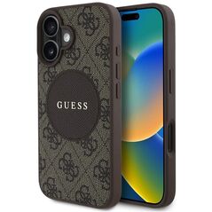 Etui Guess 4G Circle Classic Logo        MagSafe do iPhone 16 brązowy