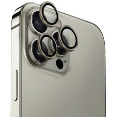 UNIQ Optix Aluminium Camera Lens Protector iPhone 16 Pro 6.3" / 16 Pro Max 6.9" titanium grey szkło na obiektyw aparatu z aplikatorem
