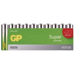 Bateria alkaliczna, AA (LR6), AA, 1.5V, GP, folia, 20-pack, Super