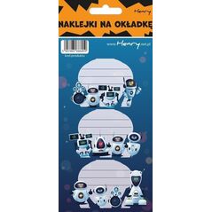 Naklejki na zeszyty - Roboty (12szt) EDUKAMP