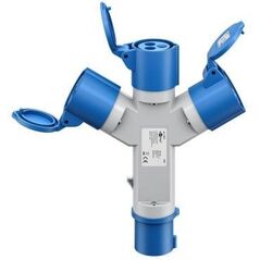 Adapter CEE, wtyczka CEE do 3x gniazda CEE - Połączenie typu gniazdo kombinowane CEE + 2x gniazdo styku ochronnego