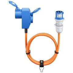 Kabel adaptera CEE, wtyczka CEE do 90 gniazda CEE i gniazda styku ochronnego, 1,5 m - Długość kabla 1.5 m