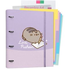 Pusheen - Segregator A4 z kolekcji Moments z kartkami (4 ringi, gumka)