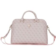 Bag Guess 4G Zipper Pocket Triangle Logo 15" pink
