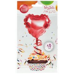 Balon foliowy na patyczku serce czerwony EDUKAMP