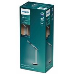 Rechargeable LED desk lamp PHILIPS IVORY, 5 W, 3000/4000/5000 K, 130 lm, dimmable, h34 cm