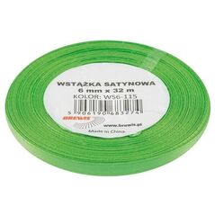 Wstążka satynowa zielona 6mmx32m