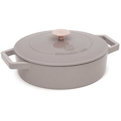 Μαντεμένια Κατσαρόλα 26cm Επίπεδη Berlinger Haus Bh-6527 Taupe Lumarko!