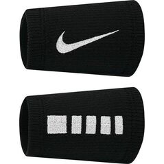 Frotki na nadgarstek Nike Elite Doublewide Wristbans 2 szt. czarno-biała N1006700010OS