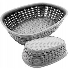 Καλάθι 2 lt RATTAN - γκρι 255x170x73 mm