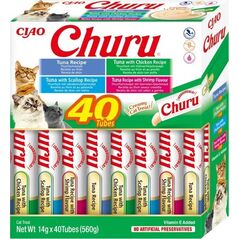 Inaba Foods INABA  Churu dla kota - mix smaków z owocami morza 40x14g