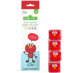 Glo Pals Glo Pals, Αισθητηριακά τουβλάκια που φωτίζουν στο νερό - Elmo, 4 τεμ.