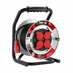 Καρούλι επέκτασης KERG W2382 20m 31,5mm2 H05RR-F 250V μαύρο