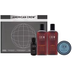 American Crew Essential Σετ American Crew: Καθημερινό, Μαλακτικό Μαλλιών, Για Ενυδάτωση, 100 ml + Καθημερινό, Σαμπουάν Μαλλιών, Για Ενυδάτωση, 100 ml + Fiber, Πομάδα Στυλιζαρίσματος Μαλλιών, Για Στυλ, Ισχυρό Κράτημα, 50 ml + Precision, Καταπραϋντικό, Τζελ