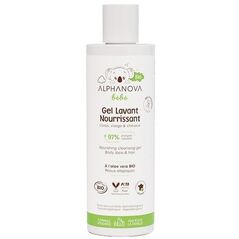 Alphanova Bebe Bio, Θρεπτικό τζελ καθαρισμού για το σώμα, το πρόσωπο και τα μαλλιά για βρέφη, 200ml