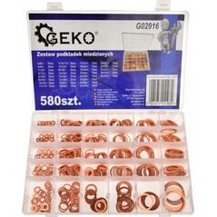 Geko ZESTAW PODKŁADEK MIEDZIANYCH 580SZT.(20) G02916 GEKO