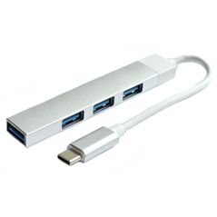 RoGer USB-C HUB 3xUSB2.0 / 1xUSB3.0 5Gbps / ασημί